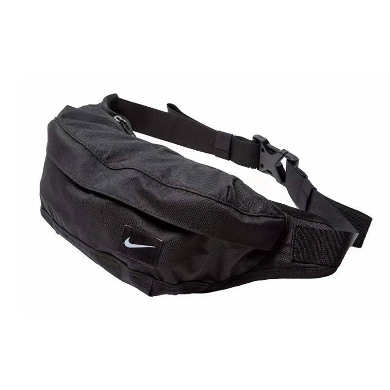 现货Nike耐克男女生夏季黑色经典单肩包斜挎包胸包腰包BZ9814-067