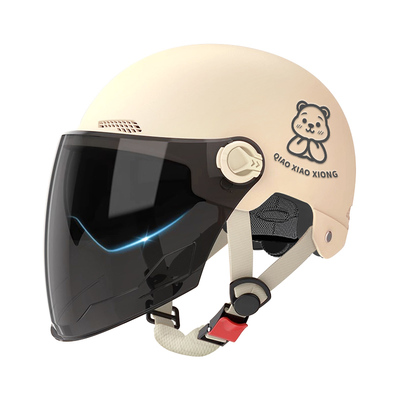 新国标3C认证头盔电动车男女夏季防晒透气安全帽四季通用半盔双镜