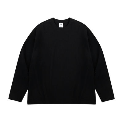 IDLT 廓形长袖290g圆领T恤宽松落肩重磅全棉TEE百搭街头男女潮ins