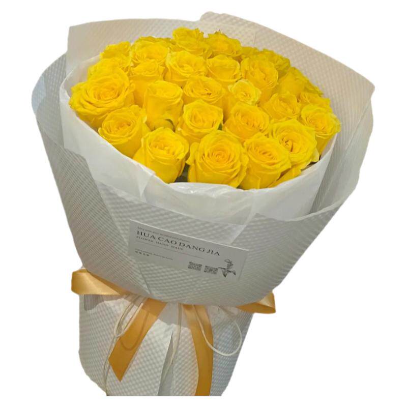99朵黄玫瑰道歉原谅花束金枝玉叶鲜花同城速递北京深圳配送全国店