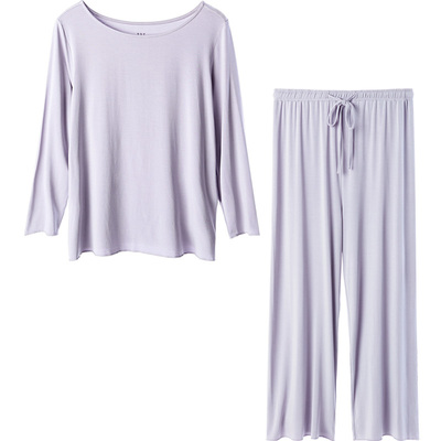 莫代尔宽松女家居服套装薄款夏