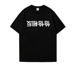 AW Akber同款文字恰恰相反男女纯棉短袖T恤半袖夏季体恤上衣服