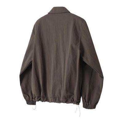 纽扣抽绳下摆短款Boxy夹克