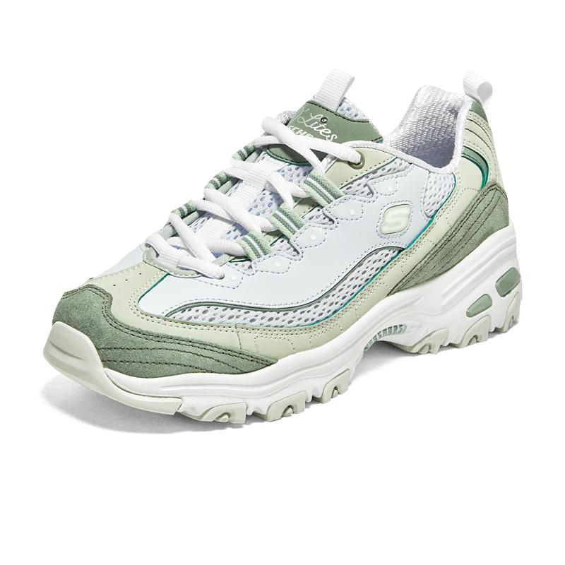 skechers斯凱奇女鞋小冰熊熊貓鞋厚底增高老爹鞋透氣撞色休閑鞋夏