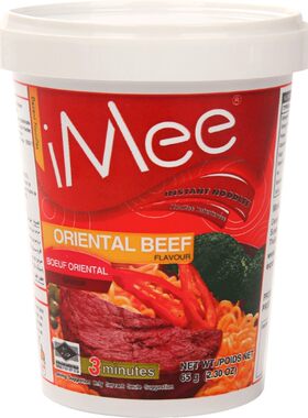 泰国进口iMee牛肉味方便面杯装