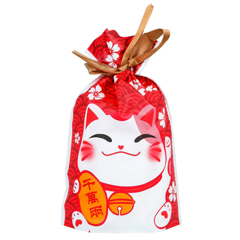 抽绳袋礼品圣诞情人节包装袋雪花酥牛轧糖束口袋喜糖糖果袋饼干袋