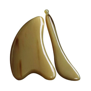 白水牛角刮痧板全身通用面部专用刮板美容刮脸板肩颈按摩板拨筋棒