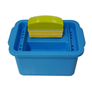 胶棉黑板擦清洗桶桌面收纳盒水溶性无尘粉笔擦白板擦清洗装置