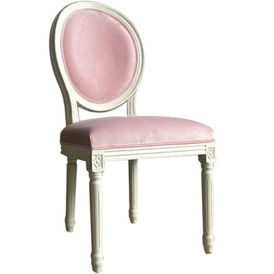 美式公主风书房椅欧式象牙白色