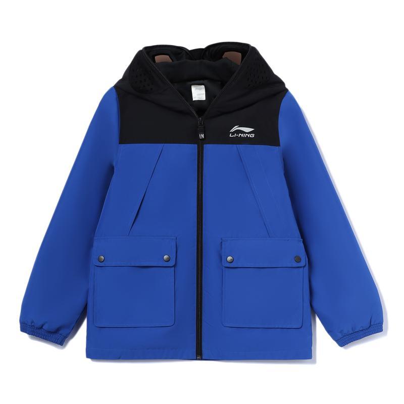 李宁常规秋冬连帽防风外套保暖