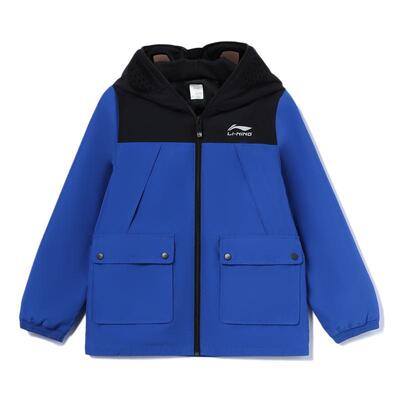 李宁常规秋冬连帽防风外套保暖