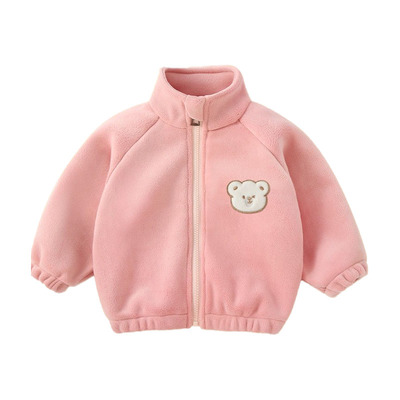 婴儿摇粒绒外套冬季加绒