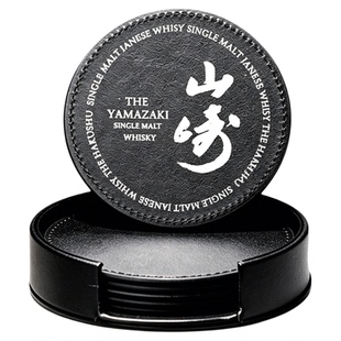 皮质杯垫可定制logo酒吧鸡尾杯垫咖啡厅酒吧家用礼品杯托吸水防滑