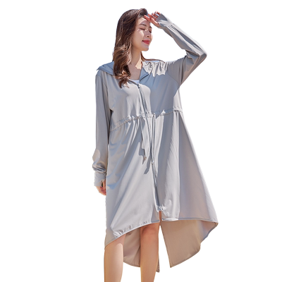 长款冰丝防晒衣女夏防紫外线外套