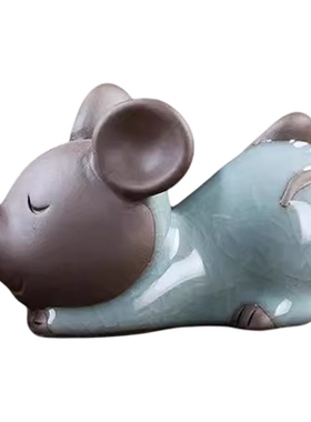 生肖老鼠陶瓷家居摆件招财