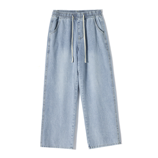 阔腿牛仔裤男士2026春秋新款宽松直筒美式高街潮牌休闲长裤子男款