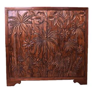 实木制复古轻奢入户客厅家用门口大容量榆木鞋柜简约现代收纳柜子