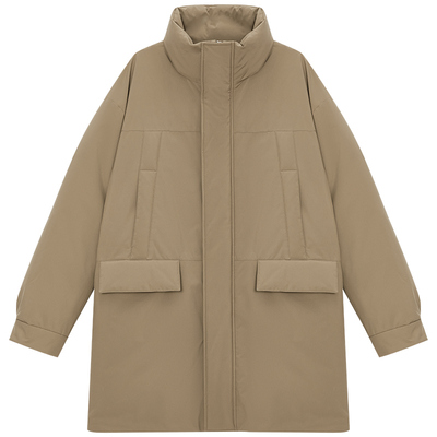 中长款加厚羽绒服保暖面包服男士