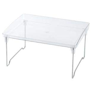 ins风亚克力折叠置物架办公室桌面多层透明收纳架子宿舍桌上双层