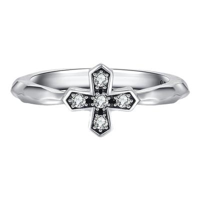 NATIVE STRANGER锆石十字戒指925银