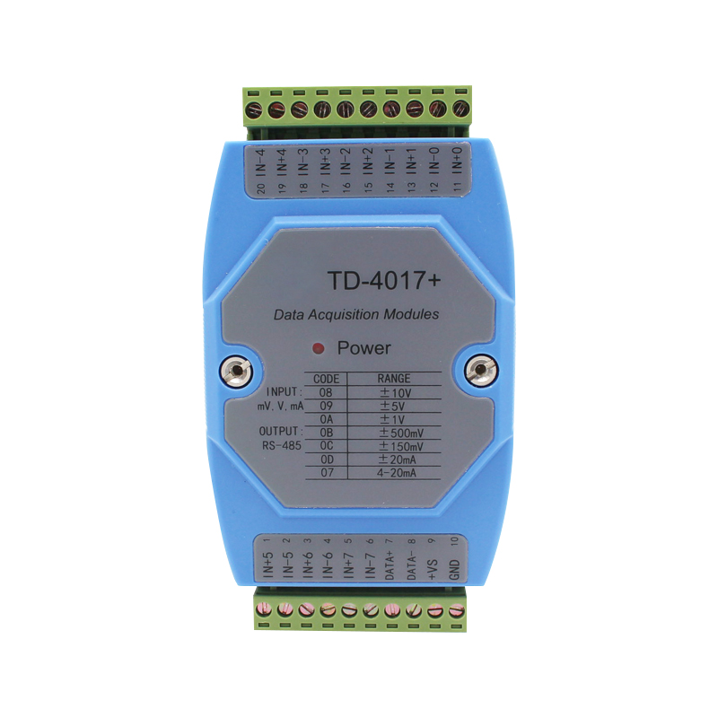 模拟量采集模块多路输入电流压10V通道隔离4-20mA转485远程IO输出
