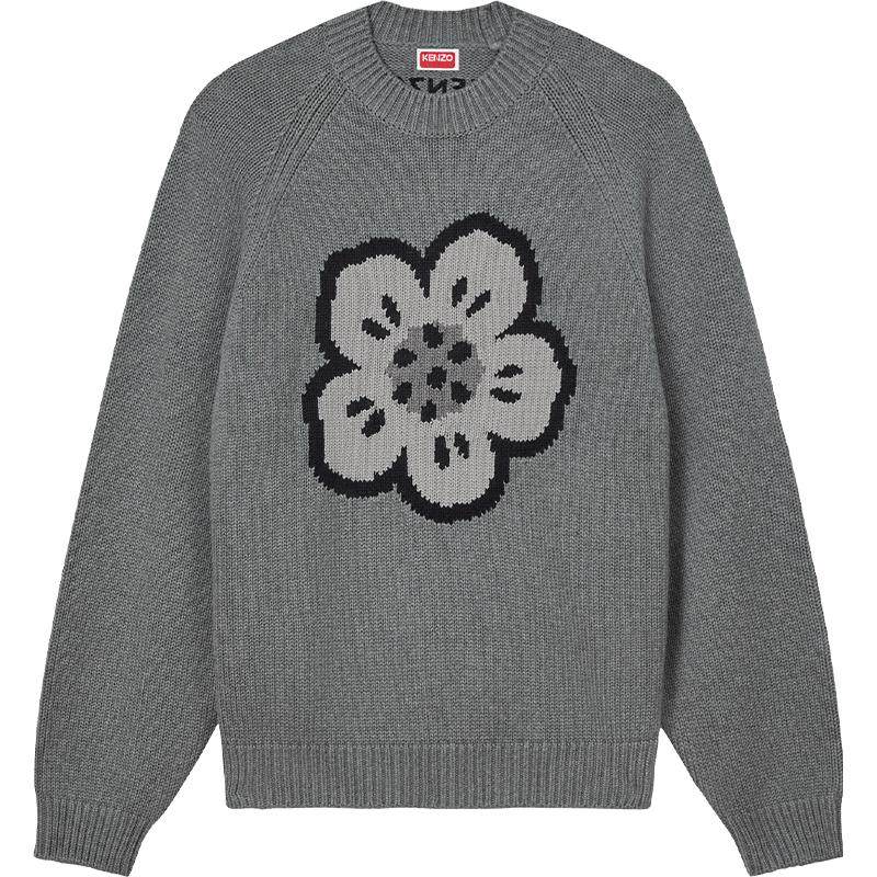 KENZO 男士BOKE海棠花经典版型花朵图案针织衫