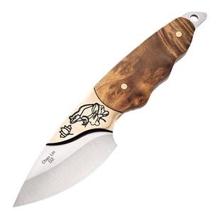 便携吃手把肉刀高硬度水果刀户外D2钢开箱小直刀家用锋利瓜果刀具