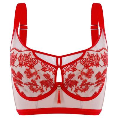 调整型文胸红色本命年内衣女套装