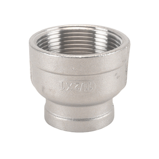 304不锈钢双内丝大小头异径管古内螺纹管箍直接等径变径水管接头