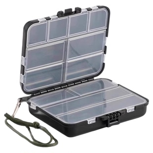 路亚小配件盒微物鱼钩别针渔具收纳盒便携双层迷你假饵亮片小号盒