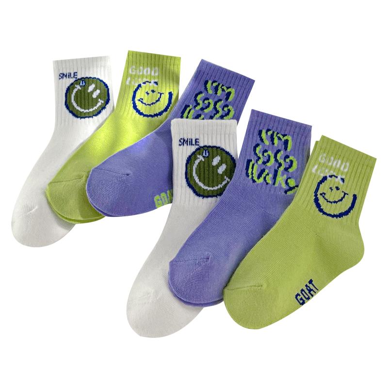 【清仓】儿童袜子夏季薄款学生纯棉男女童中筒潮袜夏天宝宝棉袜夏