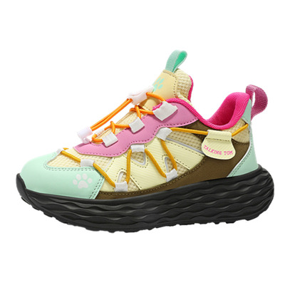 汤姆猫童鞋女童运动鞋透气网面中大童女孩春秋款软底儿童跑步鞋子