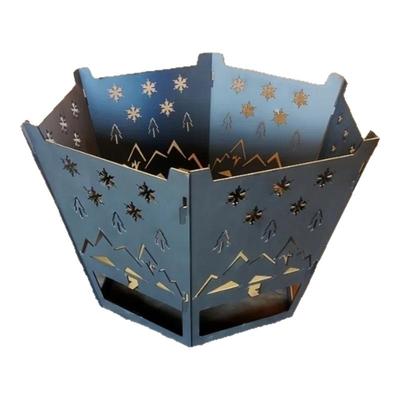 篝火炉焚火台户外卡片式烧烤炉折叠便携露营围炉煮茶多功能野炊炉