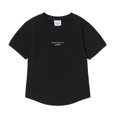 ADLV字母LOGO印花短款短袖T恤