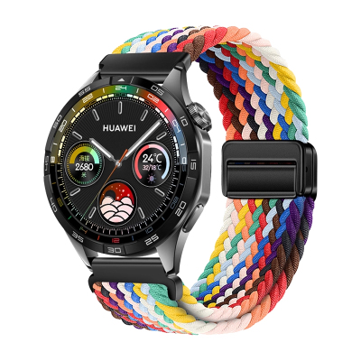 适用华为GT4表带gt6新款watchgt5编织gt3pro磁吸腕带智能运动手表watch5尼龙透气替换带Ultimate表链gt2e配件
