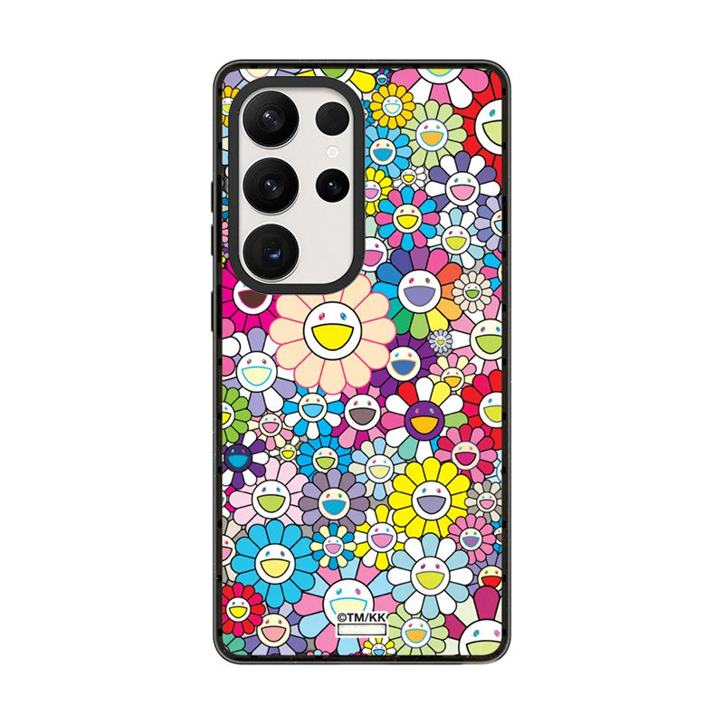 新款联名村上隆太阳花适用三星Galaxy S25 Ultra手机壳适用MagSafe磁吸Samsung S24U防摔亚克