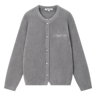 CLIMAX VISION水钻纽扣/柔软亲肤仿貂毛针织开衫毛衣情侣装外套