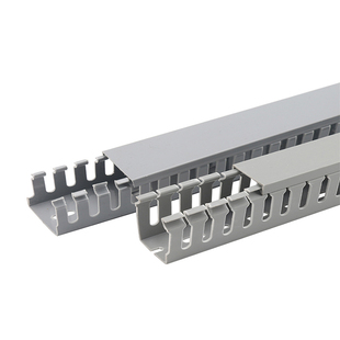 伊莱科PVC工业行线槽明装防烧阻燃隐形槽U型家用办公室布线走线槽