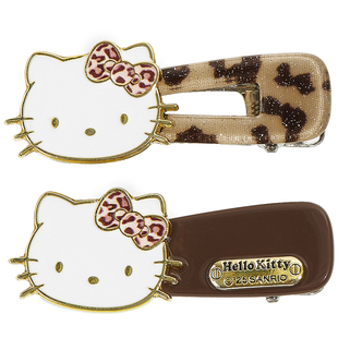 兰诺hellokitty正版授权儿童发夹女2026新款豹纹侧边夹刘海夹对夹