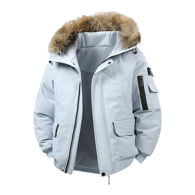 雪中飞大毛领派克羽绒服