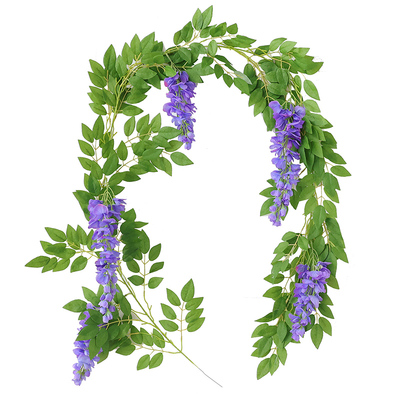 蝶舞高仿真紫藤花串加长花瓣花藤