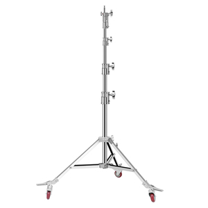 专业影视灯架摄影重型支架海罗兰摄影棚带滑轮大型灯架不锈钢加粗加厚顶灯架神牛金贝爱图仕带横臂摇臂横杆