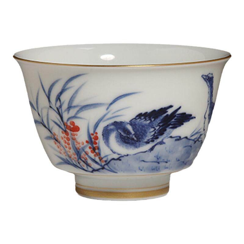 自慢堂手绘陶瓷品茗杯