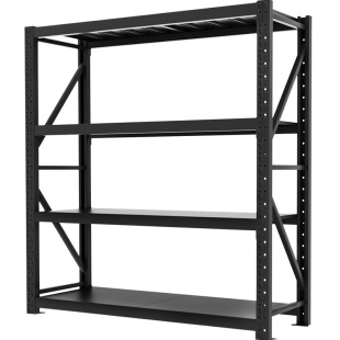 黑色货架置物架多层仓库仓储重型储物架承重家用阳台定制货物架钢