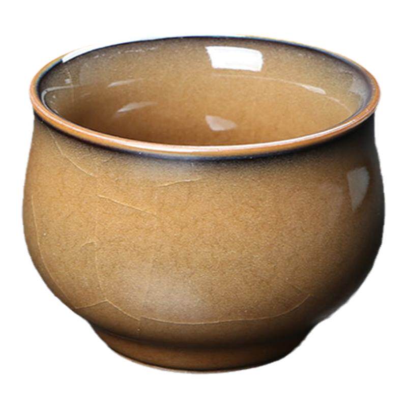 龙泉青瓷哥窑铁胎主人杯