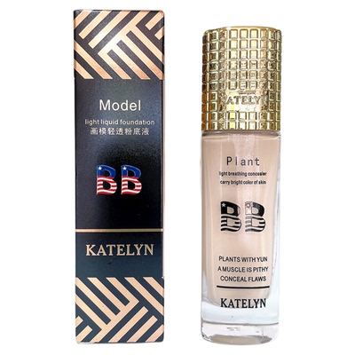 卡特莲画模轻透粉底液遮瑕透气
