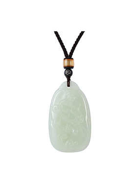 和田玉精雕双面貔貅吊坠女款