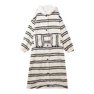 yso【史努比系列】睡衣秋冬情侣款加绒保暖珊瑚连帽冬男女款套装D