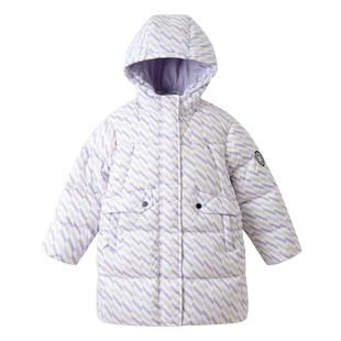 【三防】安奈儿童装女童中长款羽绒服冬新款儿童大童保暖加厚连帽