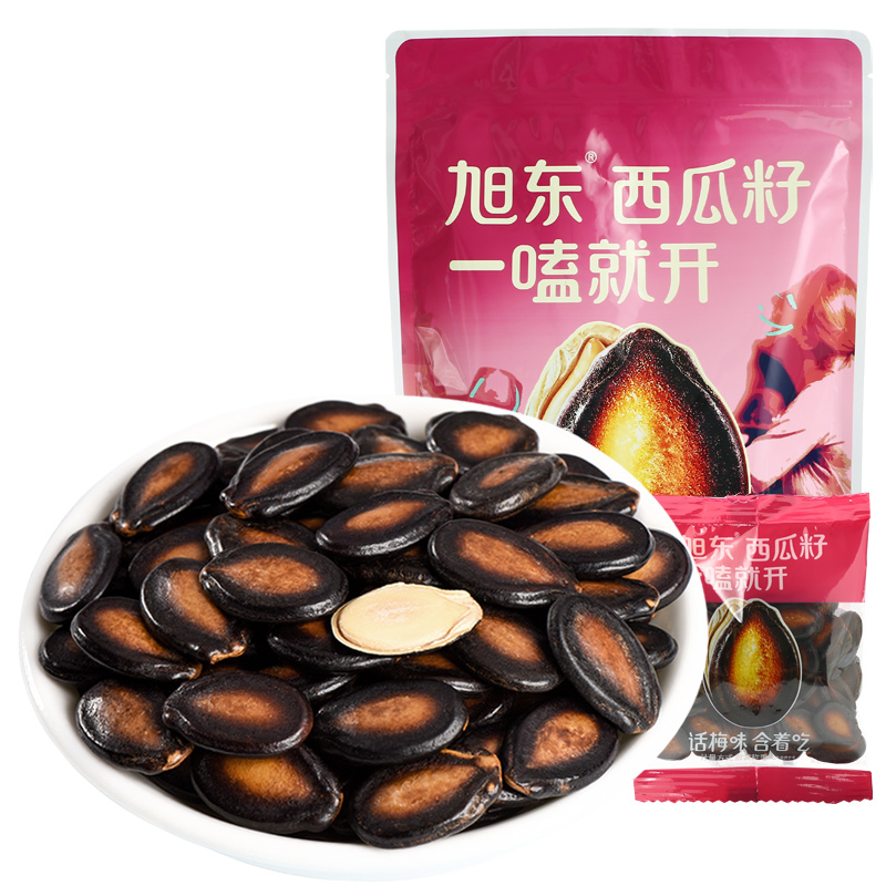 旭东百里挑一话梅味西瓜子新年货黑瓜子零食休闲小吃包装坚果礼盒